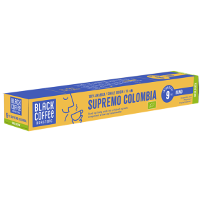 Nespresso Black Coffee Roasters Supremo Colombia kologisk - Styrke 9