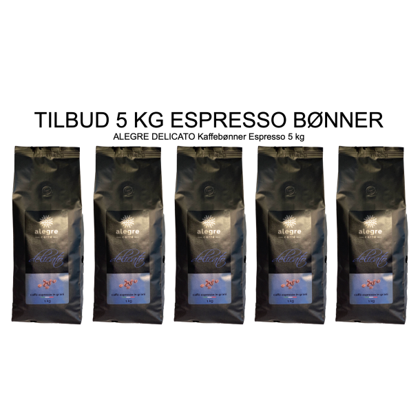 Kaffebnner Espresso Alegre DELICATO 5 kg -30%