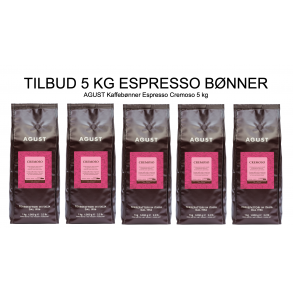 Kaffebnner Espresso AGUST Cremoso 5 kg -30%